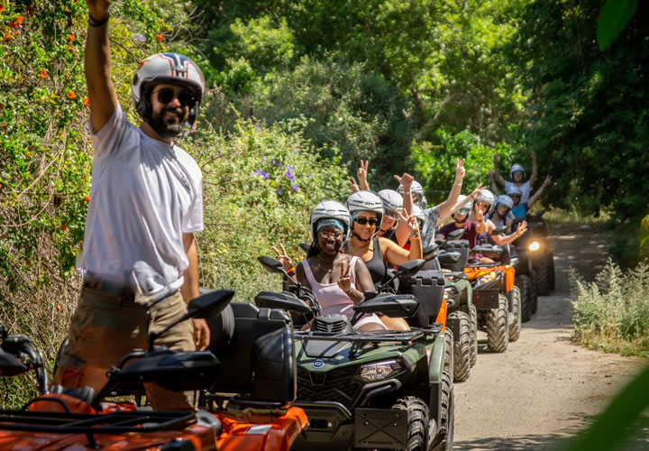 Quad safari adventure on off-road tracks in Crete